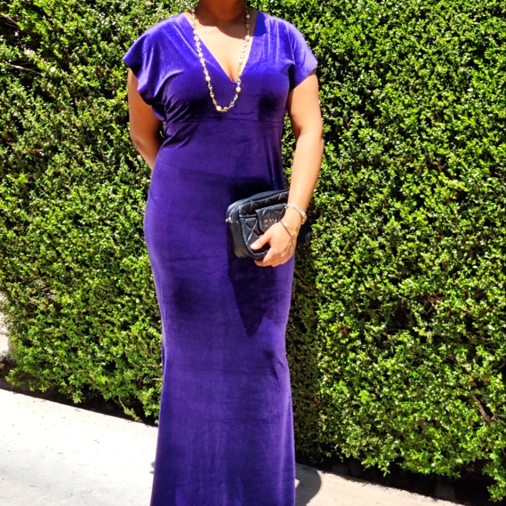Norma Kamali Purple Maxi Dress